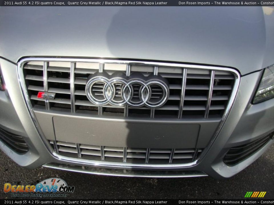 2011 Audi S5 4.2 FSI quattro Coupe Quartz Grey Metallic / Black/Magma Red Silk Nappa Leather Photo #25