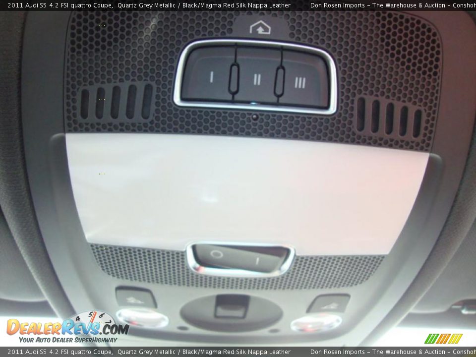 2011 Audi S5 4.2 FSI quattro Coupe Quartz Grey Metallic / Black/Magma Red Silk Nappa Leather Photo #34