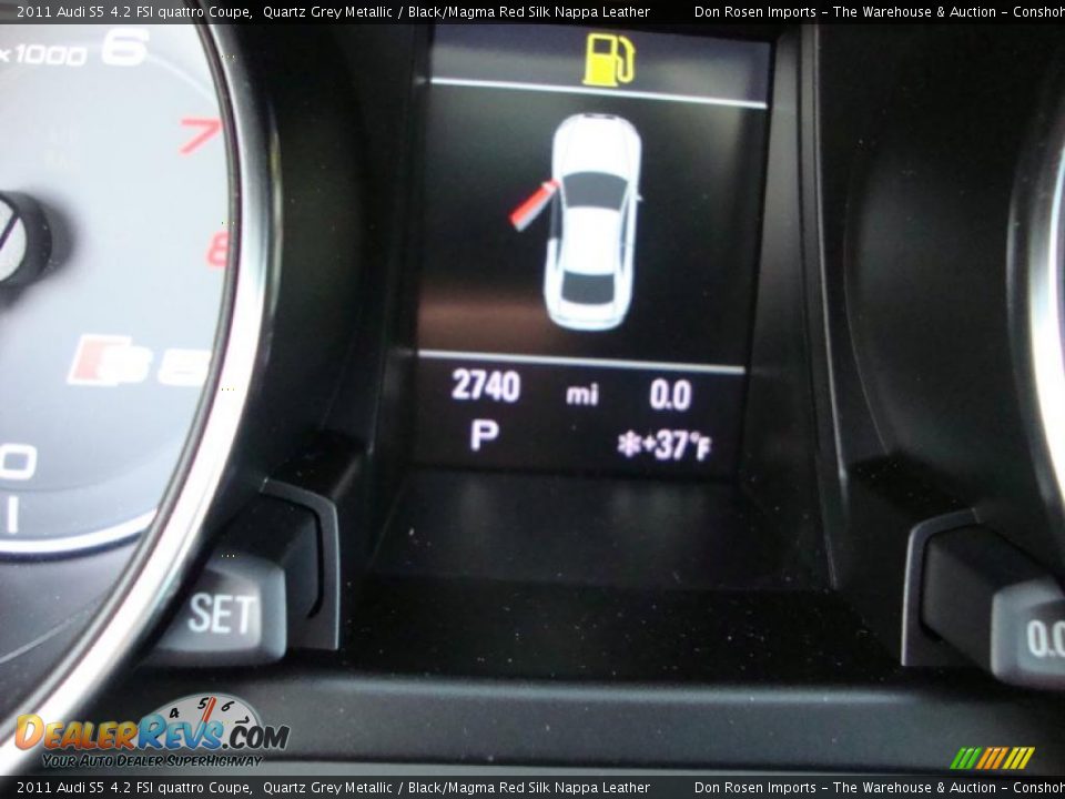 2011 Audi S5 4.2 FSI quattro Coupe Quartz Grey Metallic / Black/Magma Red Silk Nappa Leather Photo #36