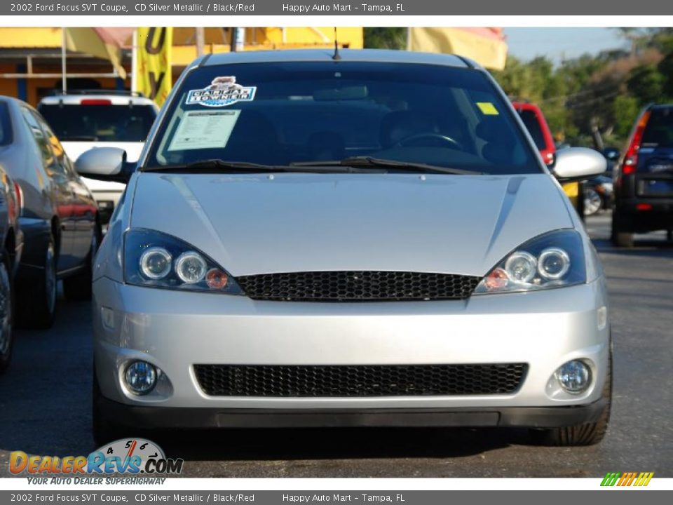 2002 Ford Focus SVT Coupe CD Silver Metallic / Black/Red Photo #6