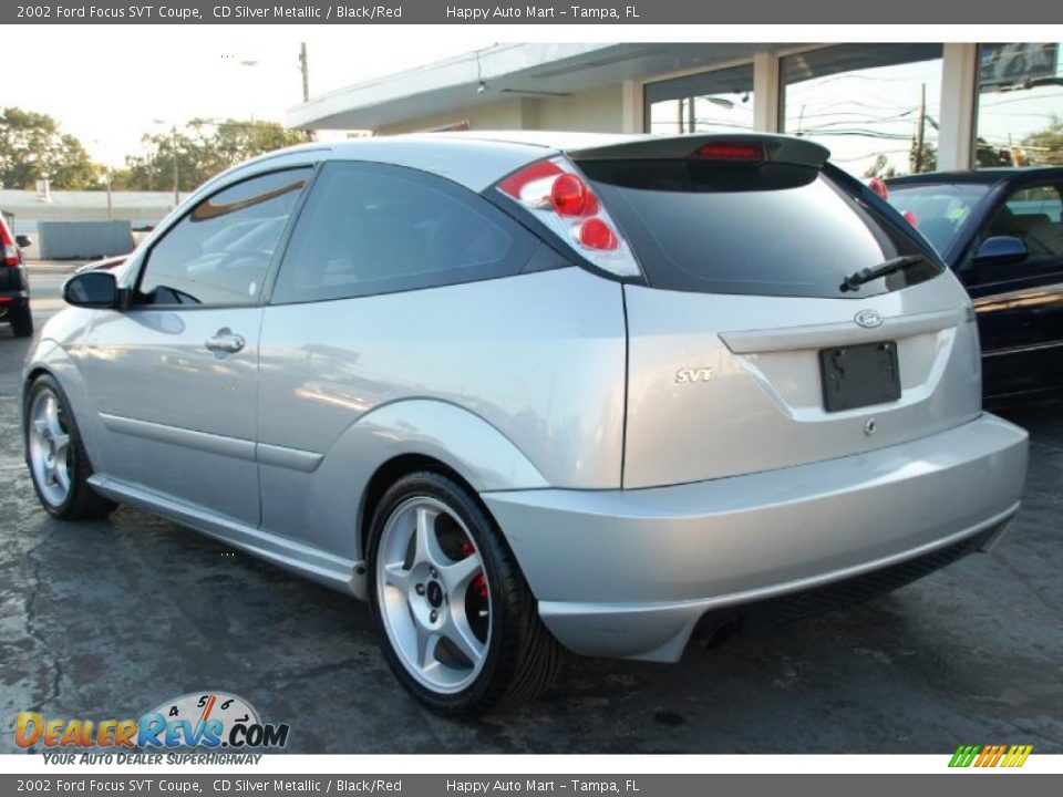 2002 Ford Focus SVT Coupe CD Silver Metallic / Black/Red Photo #11