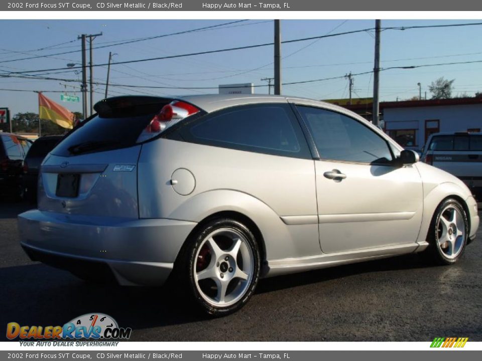 2002 Ford Focus SVT Coupe CD Silver Metallic / Black/Red Photo #13