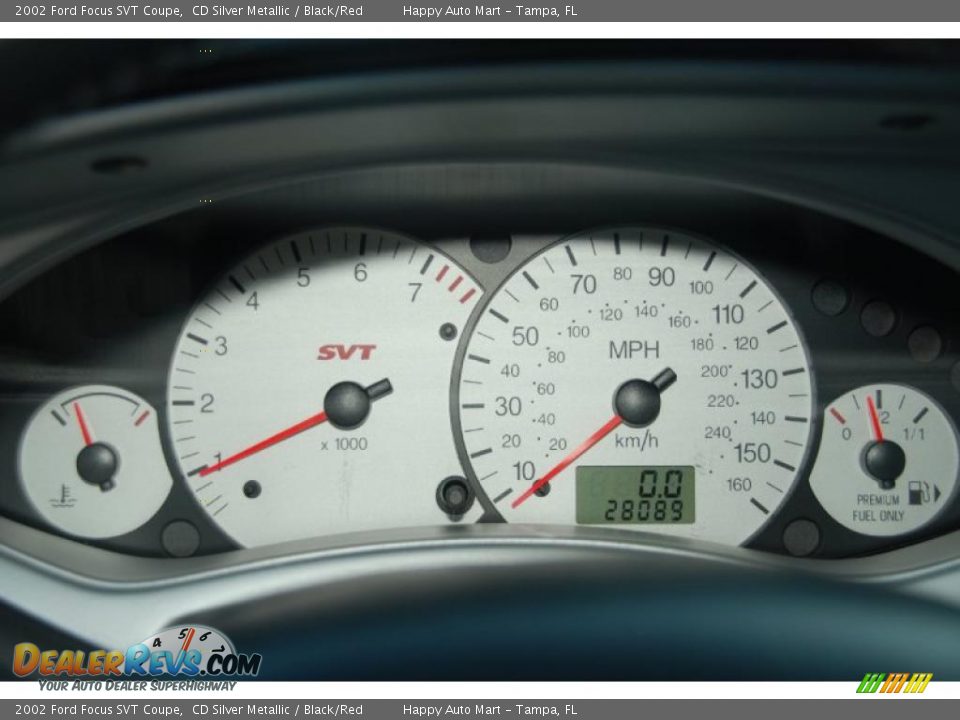 2002 Ford Focus SVT Coupe Gauges Photo #15