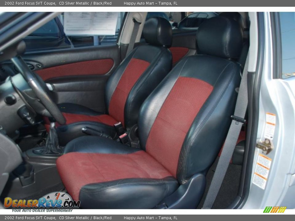 Black/Red Interior - 2002 Ford Focus SVT Coupe Photo #23