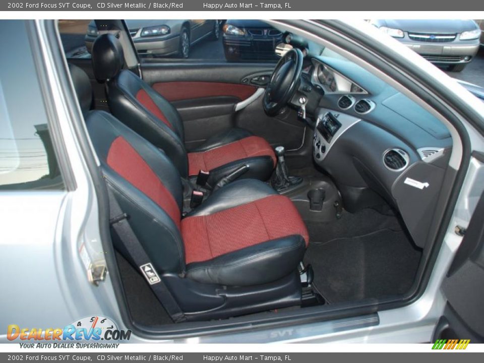 Black/Red Interior - 2002 Ford Focus SVT Coupe Photo #29