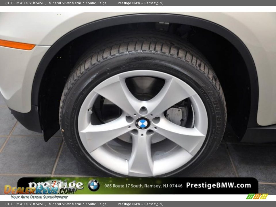 2010 BMW X6 xDrive50i Mineral Silver Metallic / Sand Beige Photo #6