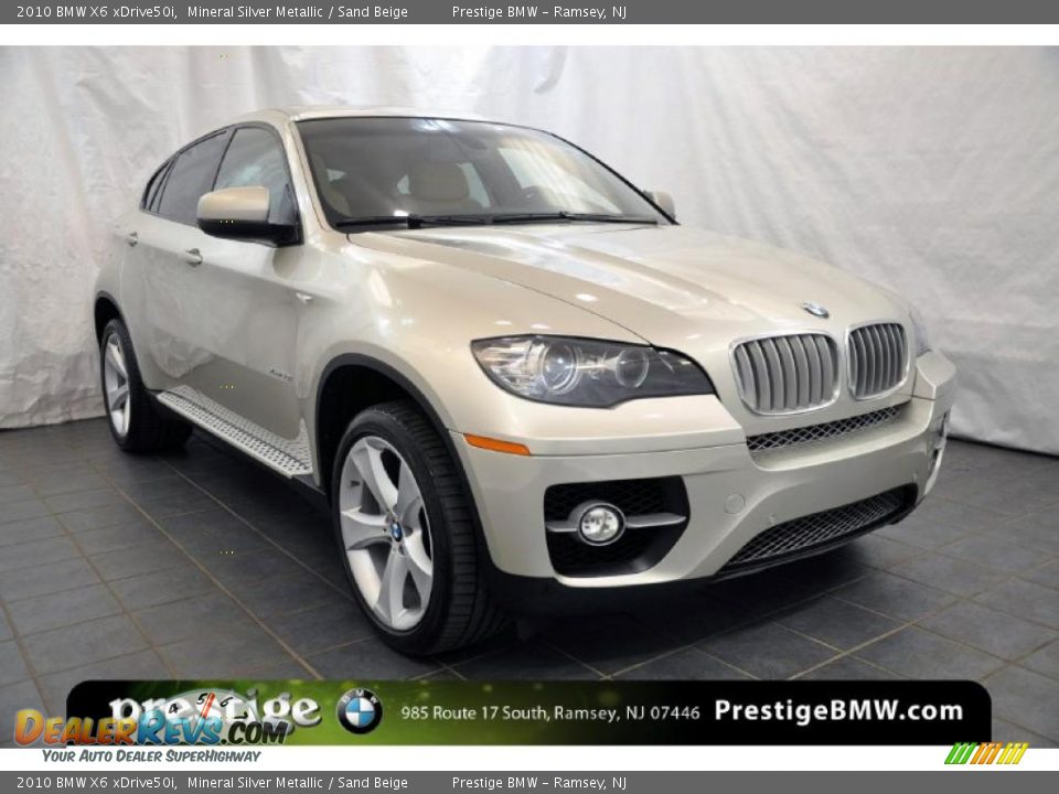 2010 BMW X6 xDrive50i Mineral Silver Metallic / Sand Beige Photo #8