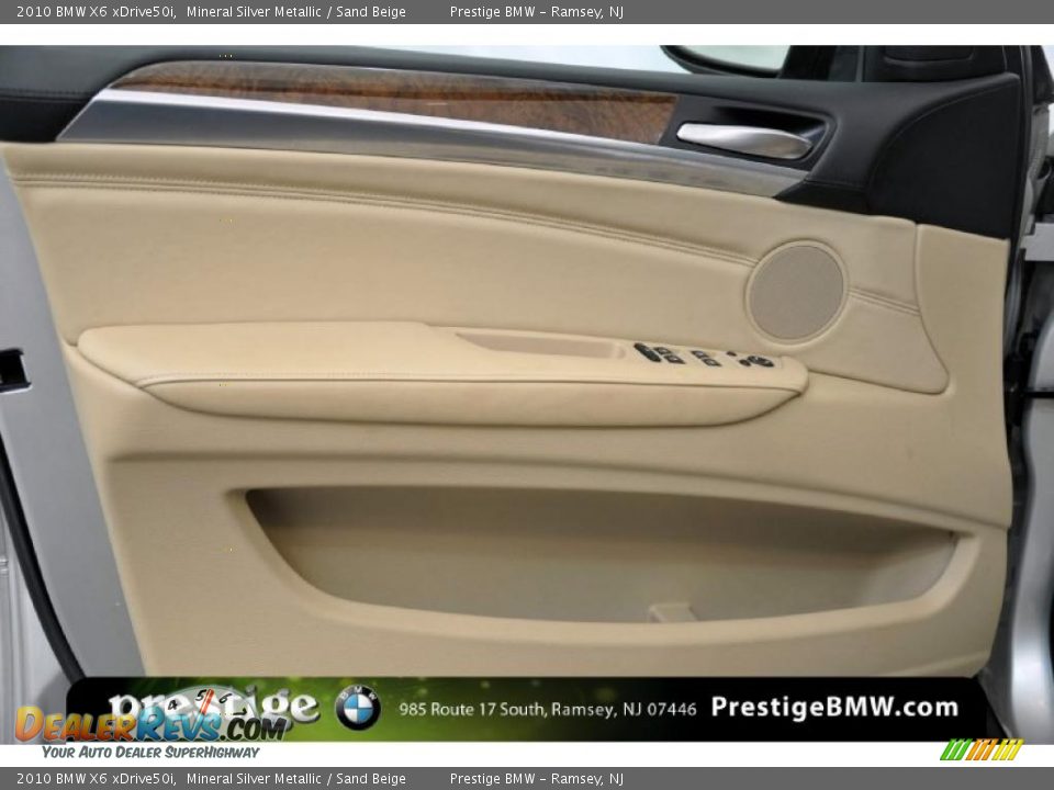 2010 BMW X6 xDrive50i Mineral Silver Metallic / Sand Beige Photo #10