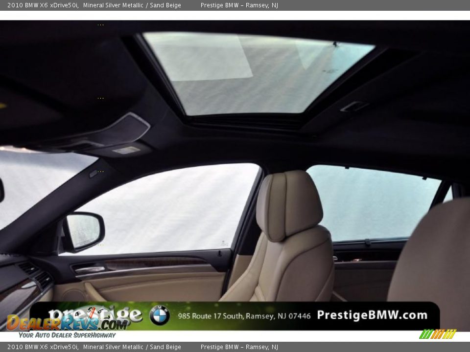2010 BMW X6 xDrive50i Mineral Silver Metallic / Sand Beige Photo #11