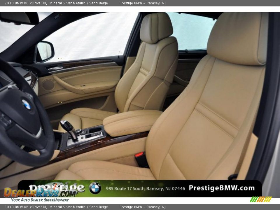2010 BMW X6 xDrive50i Mineral Silver Metallic / Sand Beige Photo #12