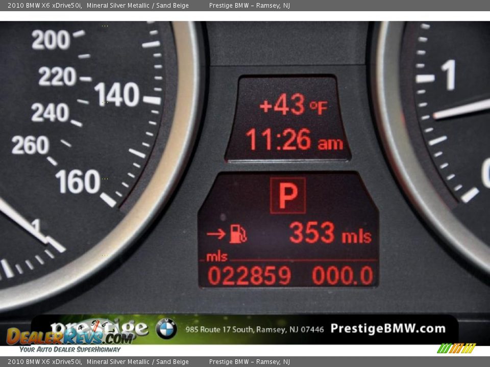 2010 BMW X6 xDrive50i Mineral Silver Metallic / Sand Beige Photo #14