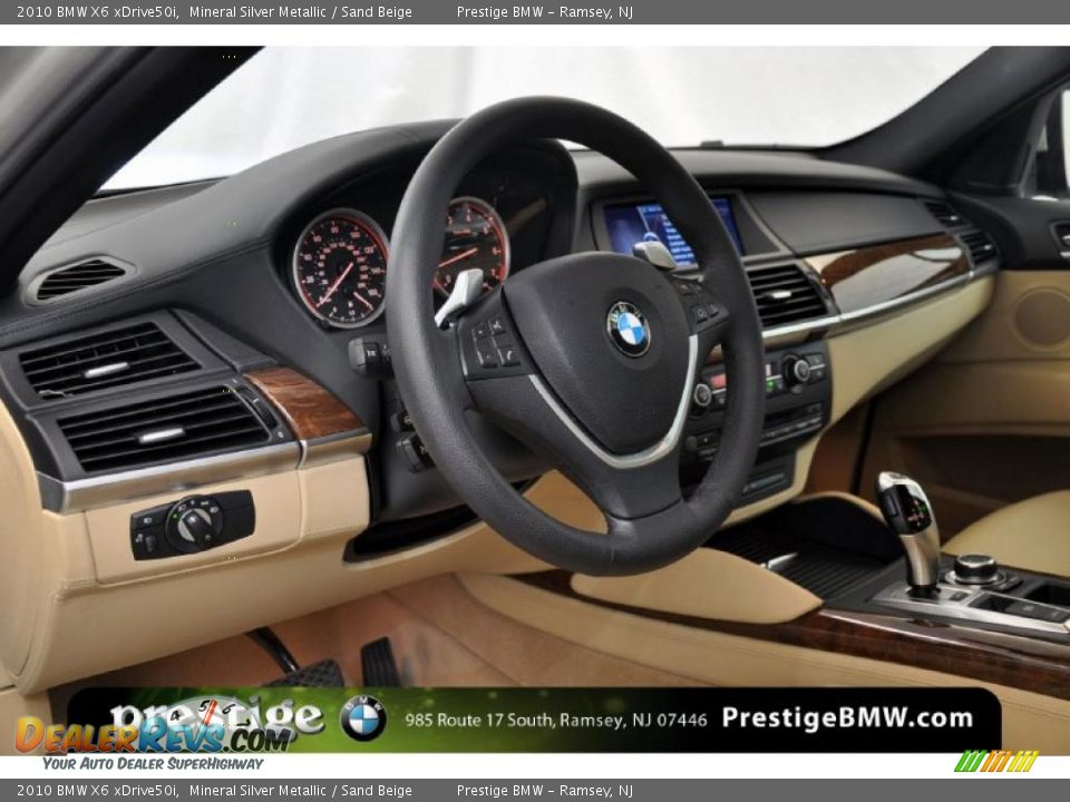2010 BMW X6 xDrive50i Mineral Silver Metallic / Sand Beige Photo #15