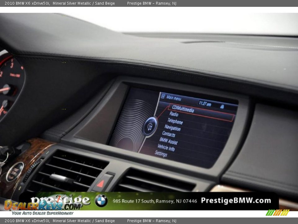 2010 BMW X6 xDrive50i Mineral Silver Metallic / Sand Beige Photo #16