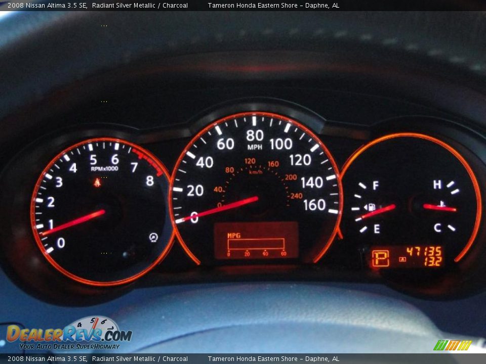 2008 Nissan Altima 3.5 SE Radiant Silver Metallic / Charcoal Photo #17