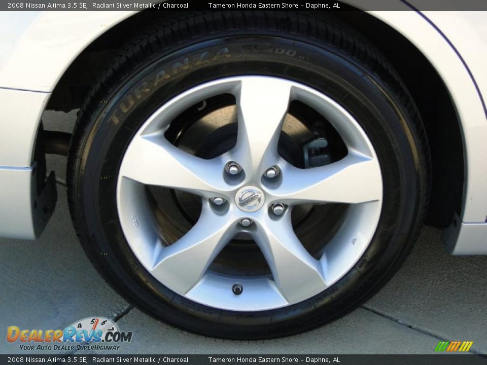 2008 Nissan Altima 3.5 SE Radiant Silver Metallic / Charcoal Photo #34