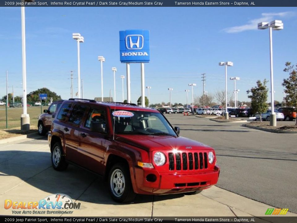 2009 Jeep Patriot Sport Inferno Red Crystal Pearl / Dark Slate Gray/Medium Slate Gray Photo #2