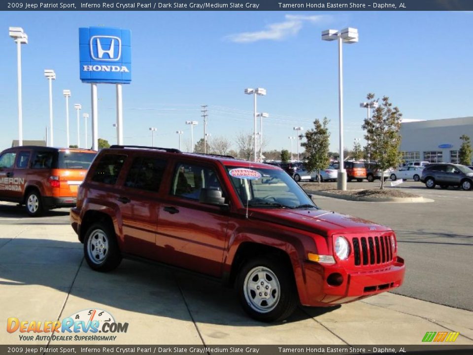 2009 Jeep Patriot Sport Inferno Red Crystal Pearl / Dark Slate Gray/Medium Slate Gray Photo #3