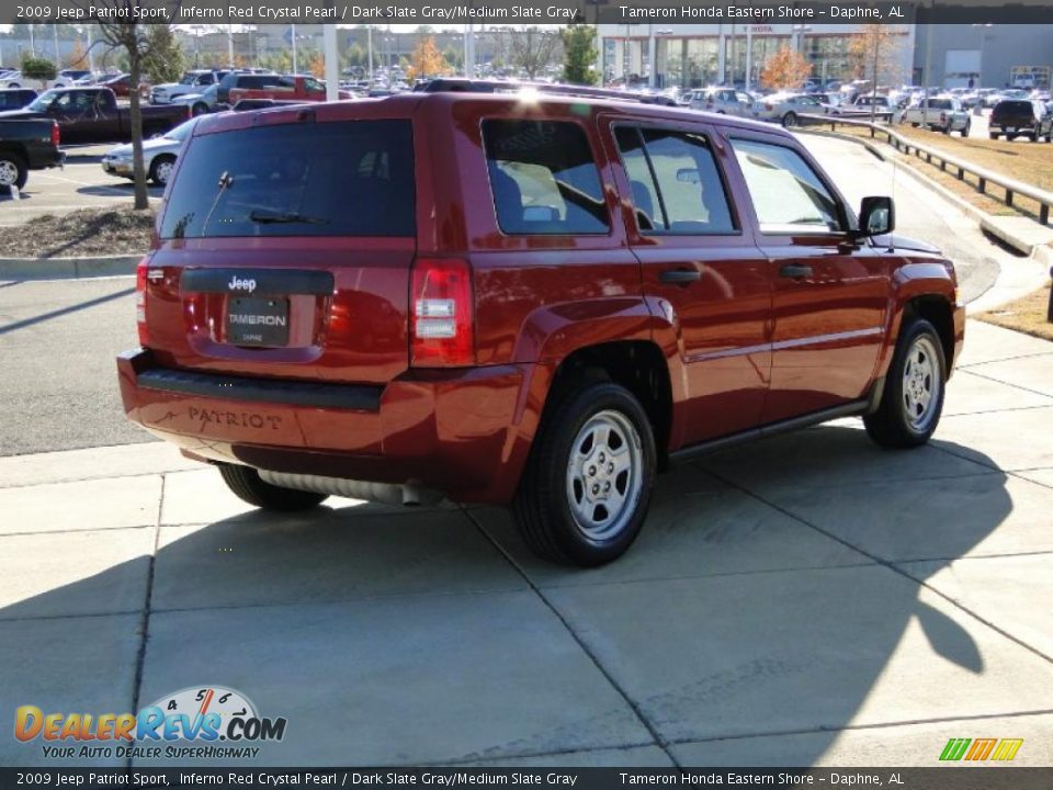 2009 Jeep Patriot Sport Inferno Red Crystal Pearl / Dark Slate Gray/Medium Slate Gray Photo #5