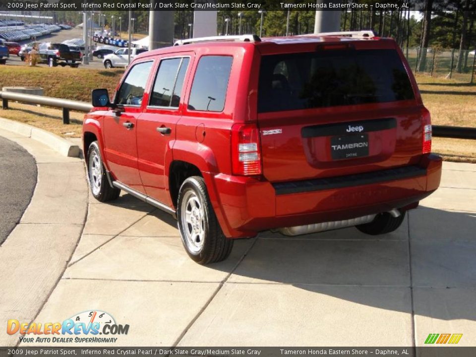 2009 Jeep Patriot Sport Inferno Red Crystal Pearl / Dark Slate Gray/Medium Slate Gray Photo #6