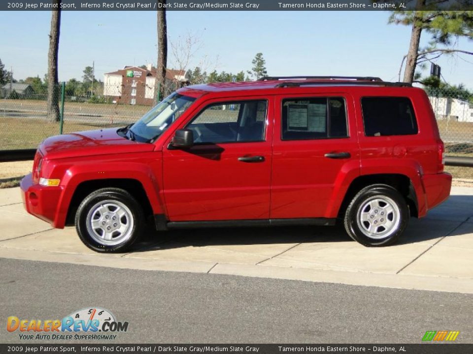 2009 Jeep Patriot Sport Inferno Red Crystal Pearl / Dark Slate Gray/Medium Slate Gray Photo #9