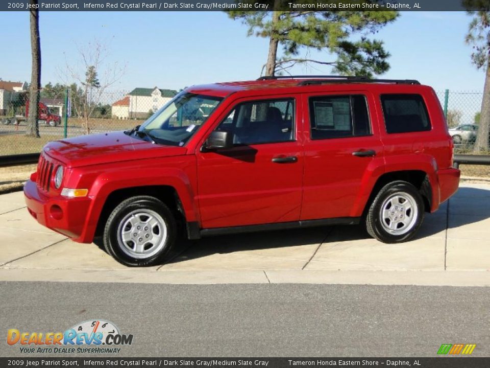 2009 Jeep Patriot Sport Inferno Red Crystal Pearl / Dark Slate Gray/Medium Slate Gray Photo #10