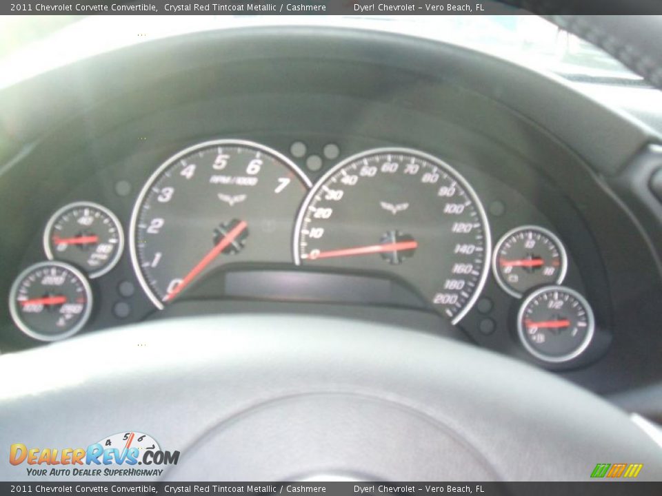 2011 Chevrolet Corvette Convertible Crystal Red Tintcoat Metallic / Cashmere Photo #11