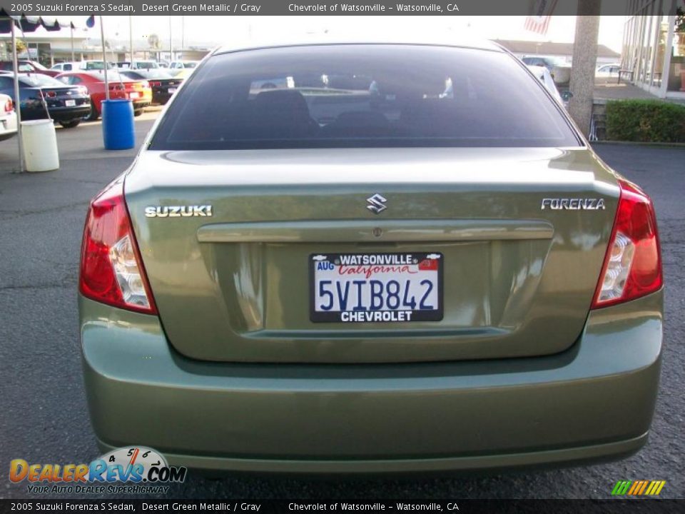 2005 Suzuki Forenza S Sedan Desert Green Metallic / Gray Photo #4