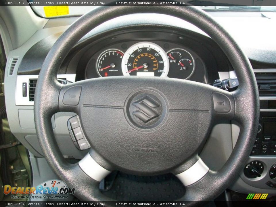 2005 Suzuki Forenza S Sedan Desert Green Metallic / Gray Photo #14