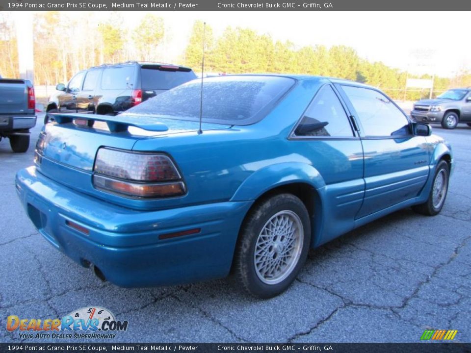 1994 Pontiac Grand Prix SE Coupe Medium Teal Metallic / Pewter Photo #7