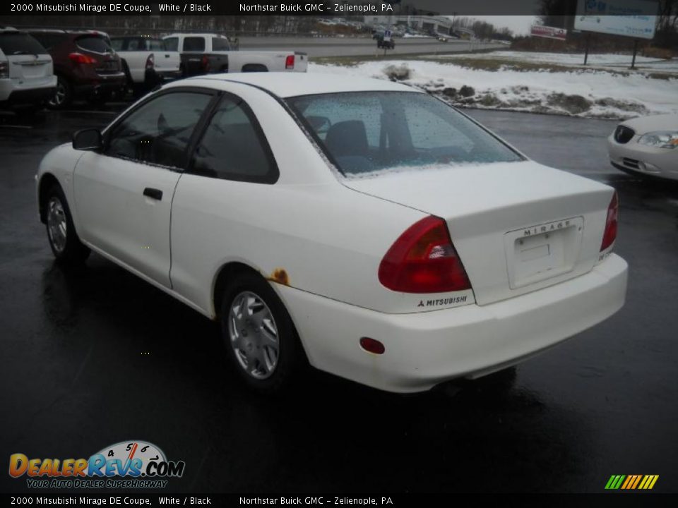 2000 Mitsubishi Mirage DE Coupe White / Black Photo #5