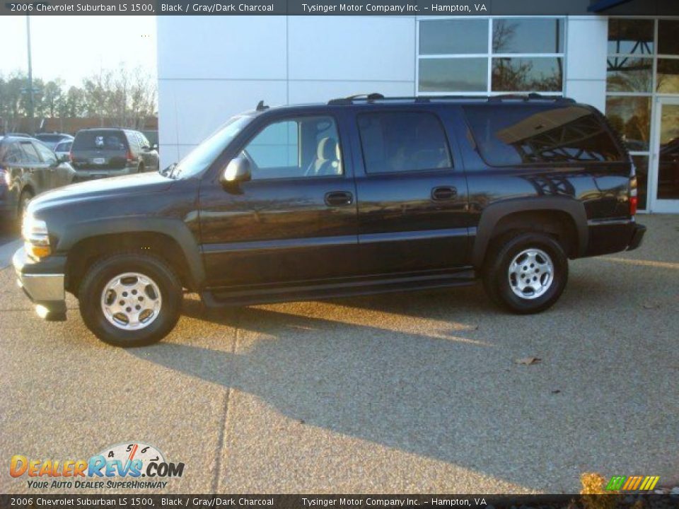 2006 Chevrolet Suburban LS 1500 Black / Gray/Dark Charcoal Photo #3