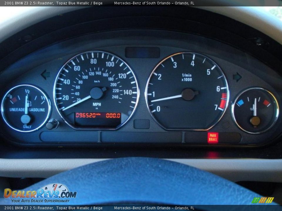 2001 BMW Z3 2.5i Roadster Gauges Photo #23