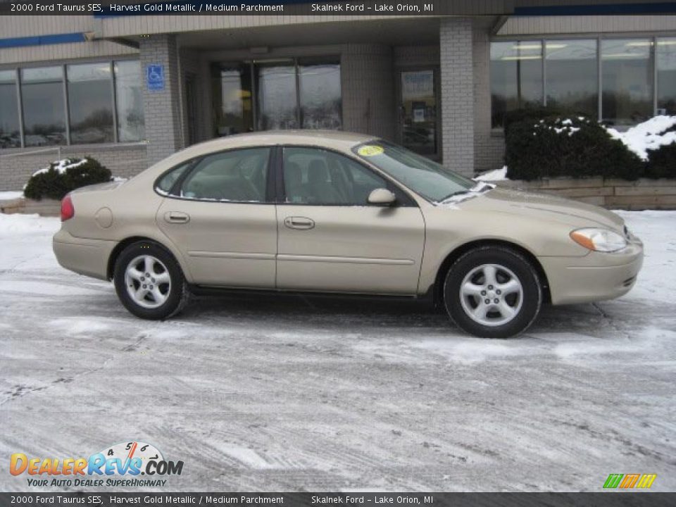 2000 Ford Taurus SES Harvest Gold Metallic / Medium Parchment Photo #5