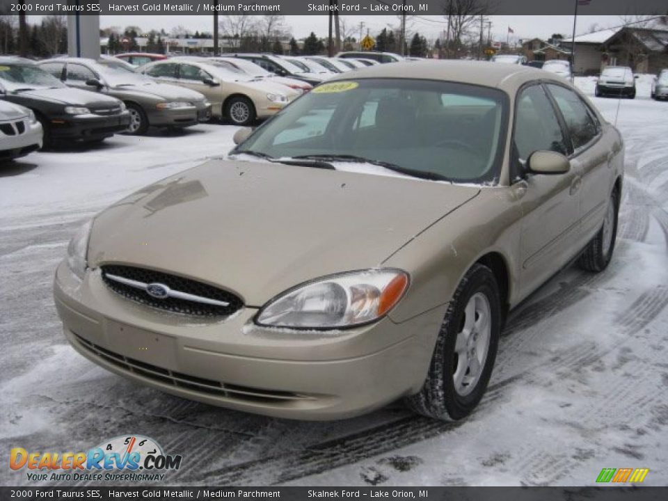 2000 Ford Taurus SES Harvest Gold Metallic / Medium Parchment Photo #11
