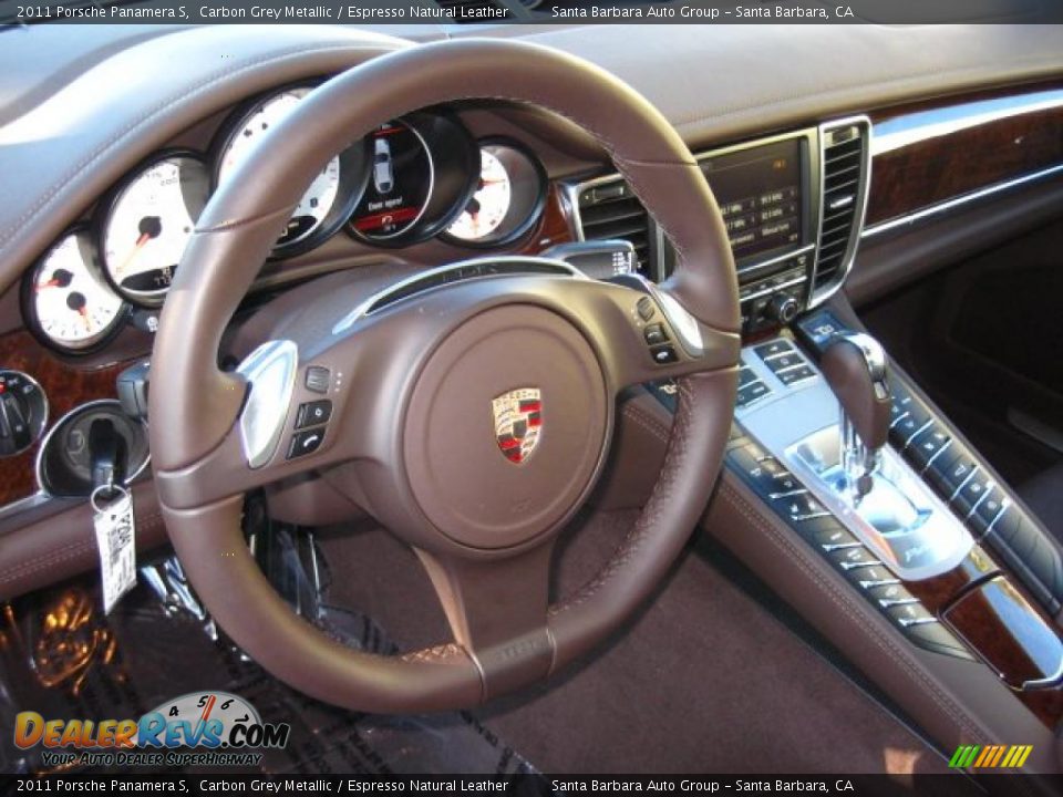 Espresso Natural Leather Interior - 2011 Porsche Panamera S Photo #4