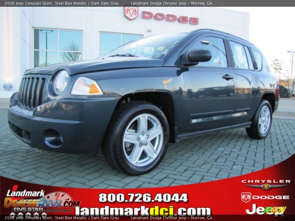 2008 Jeep Compass Sport Steel Blue Metallic / Dark Slate Gray Photo #1