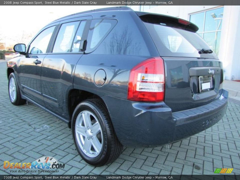 2008 Jeep Compass Sport Steel Blue Metallic / Dark Slate Gray Photo #3