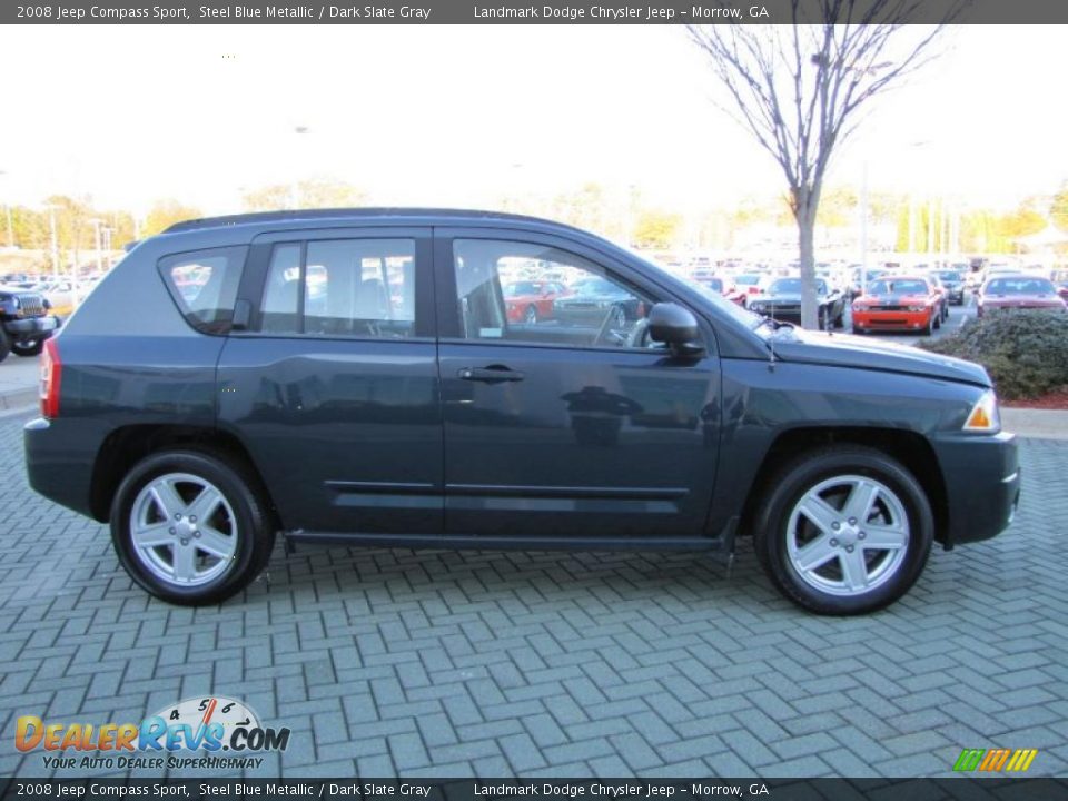 2008 Jeep Compass Sport Steel Blue Metallic / Dark Slate Gray Photo #6