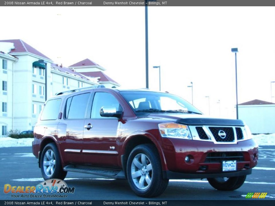 2008 Nissan Armada LE 4x4 Red Brawn / Charcoal Photo #2