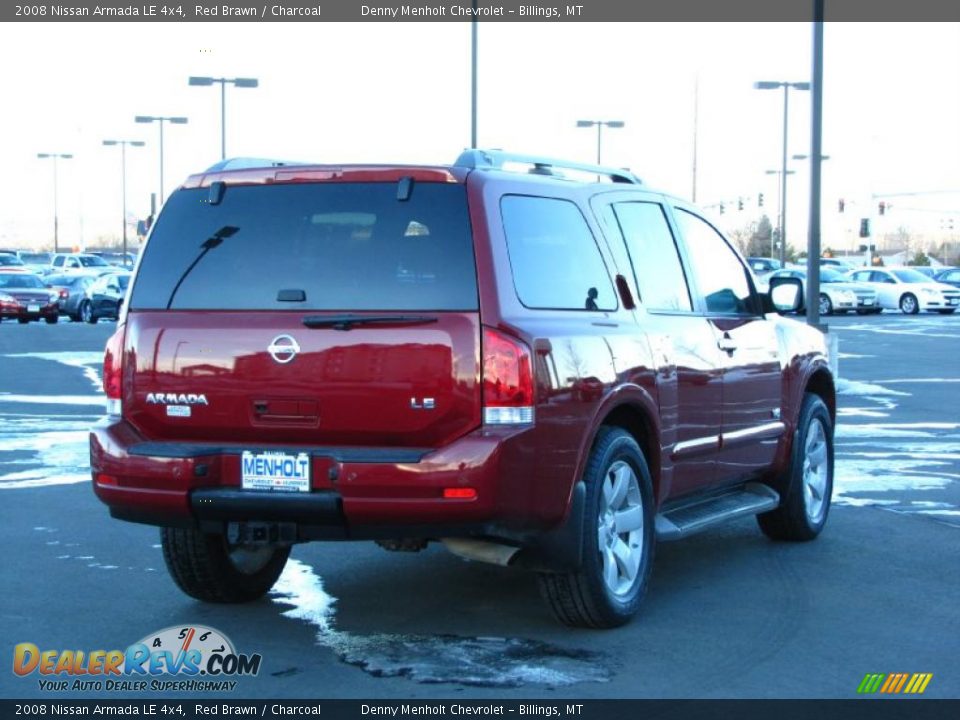 2008 Nissan Armada LE 4x4 Red Brawn / Charcoal Photo #3