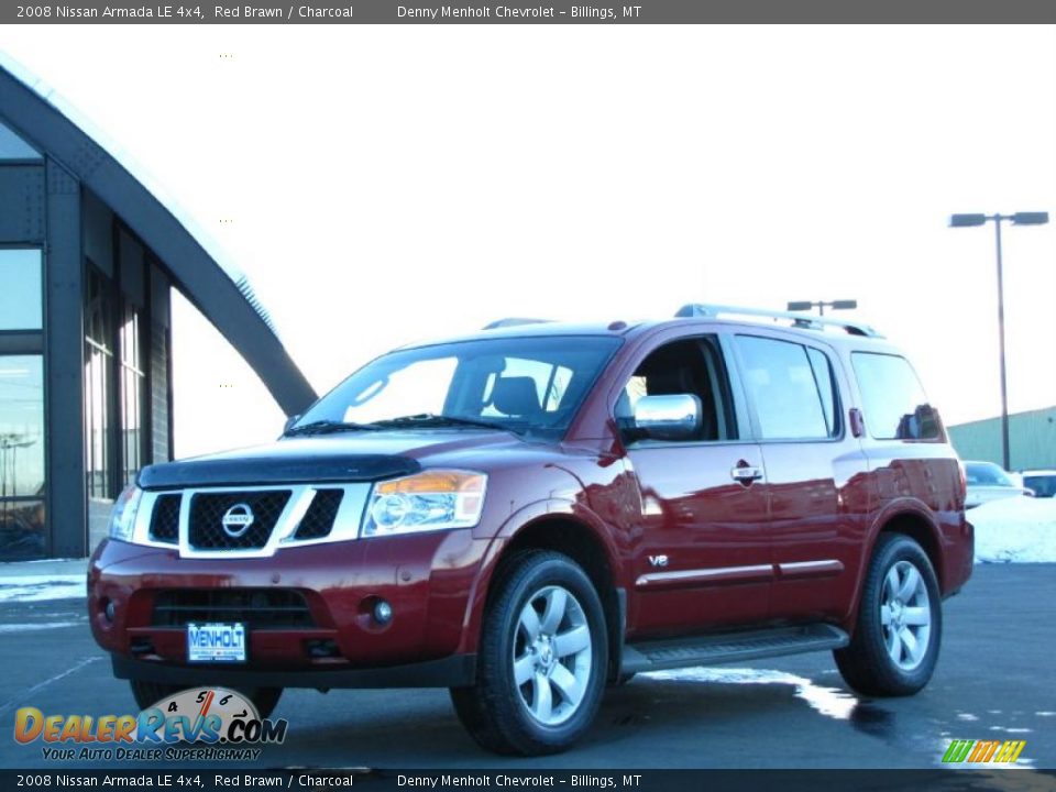 2008 Nissan Armada LE 4x4 Red Brawn / Charcoal Photo #24