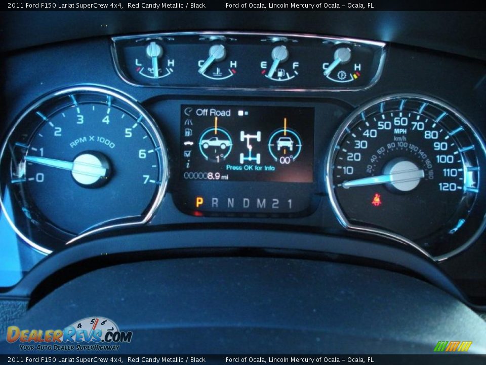 2011 Ford F150 Lariat SuperCrew 4x4 Gauges Photo #9