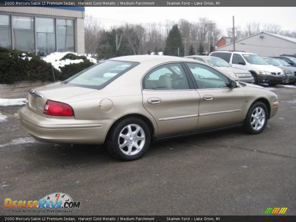 2000 Mercury Sable LS Premium Sedan Harvest Gold Metallic / Medium Parchment Photo #6