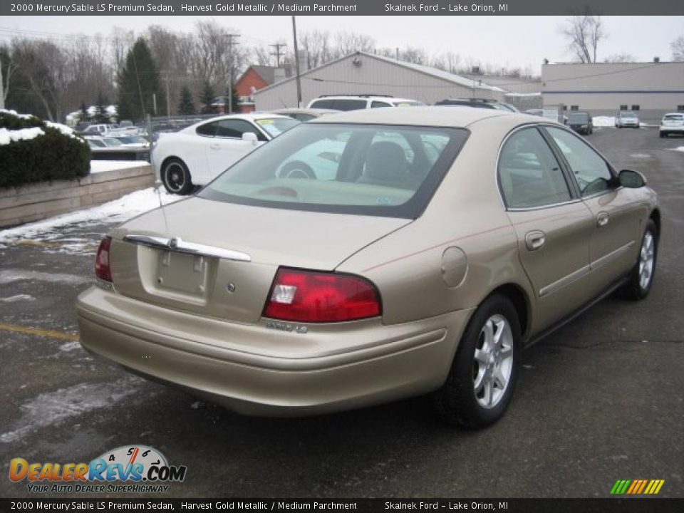 2000 Mercury Sable LS Premium Sedan Harvest Gold Metallic / Medium Parchment Photo #7