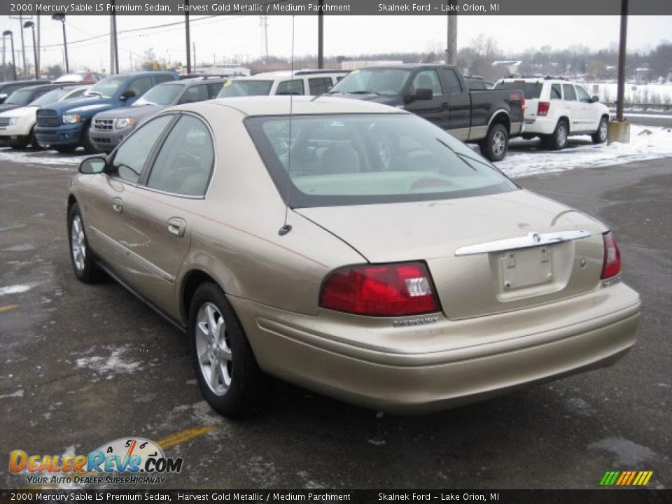 2000 Mercury Sable LS Premium Sedan Harvest Gold Metallic / Medium Parchment Photo #9