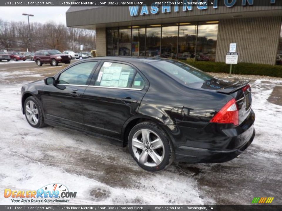2011 Ford Fusion Sport AWD Tuxedo Black Metallic / Sport Black/Charcoal Black Photo #2