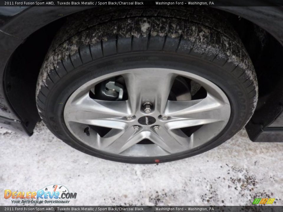 2011 Ford Fusion Sport AWD Tuxedo Black Metallic / Sport Black/Charcoal Black Photo #9