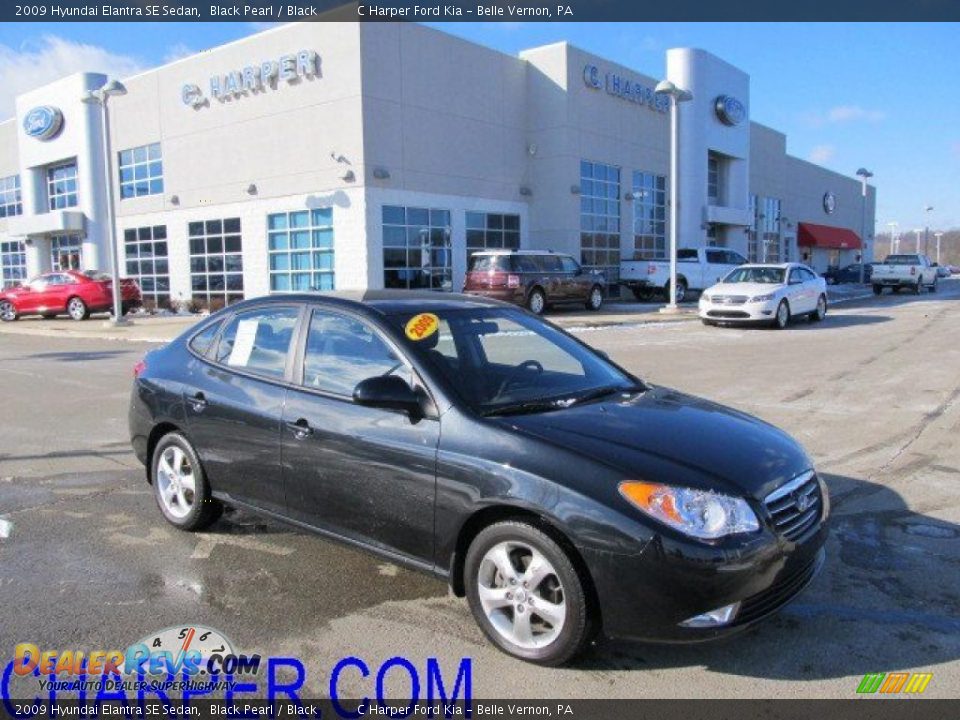 2009 Hyundai Elantra SE Sedan Black Pearl / Black Photo #1