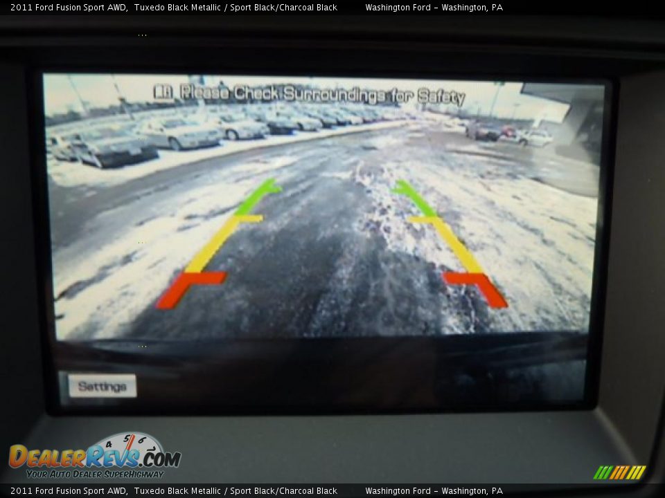 2011 Ford Fusion Sport AWD Tuxedo Black Metallic / Sport Black/Charcoal Black Photo #17