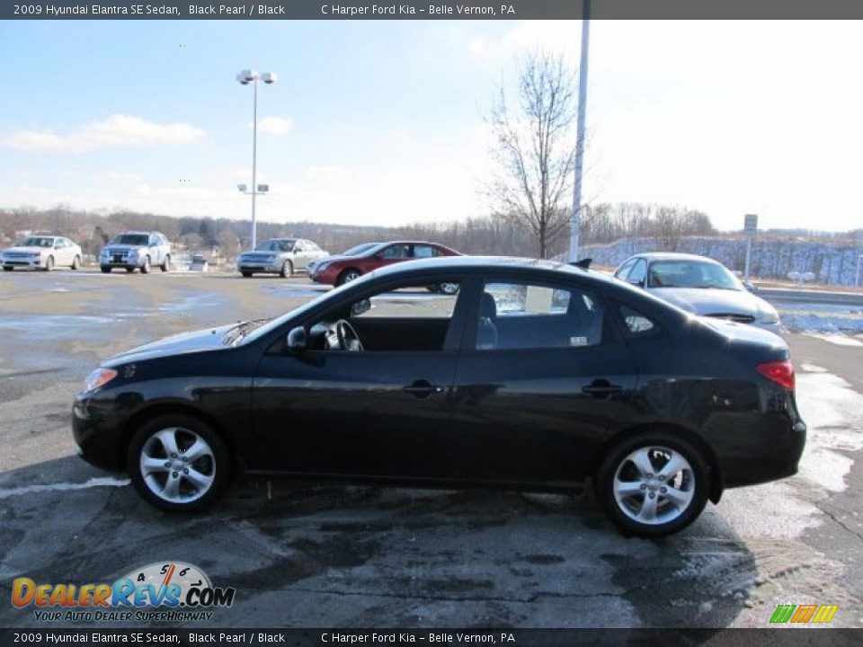 2009 Hyundai Elantra SE Sedan Black Pearl / Black Photo #6